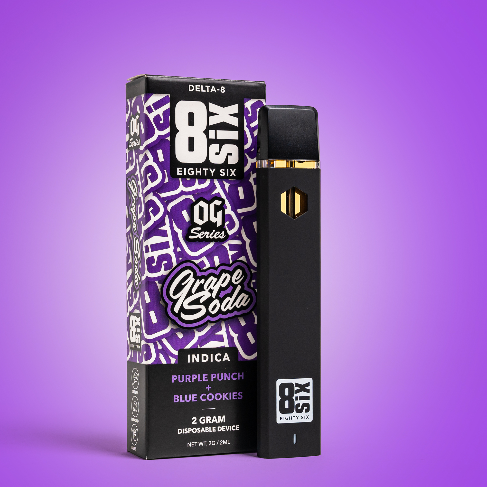 Eighty Six Grape Soda Delta-8 THC 2G Disposable (Purple Punch) Best Price