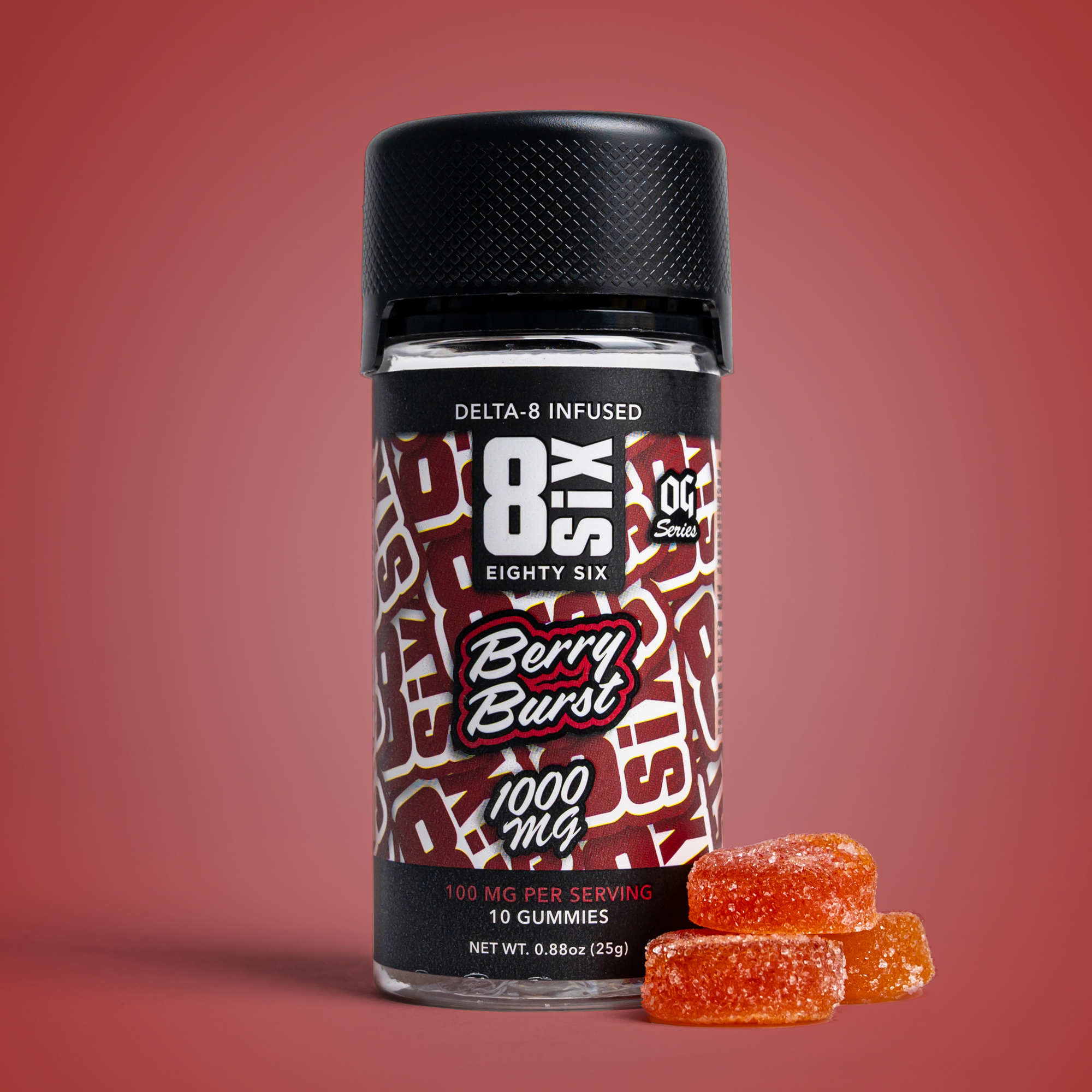 Eighty Six Berry Burst 1000MG – Delta-8 THC Gummies Best Price