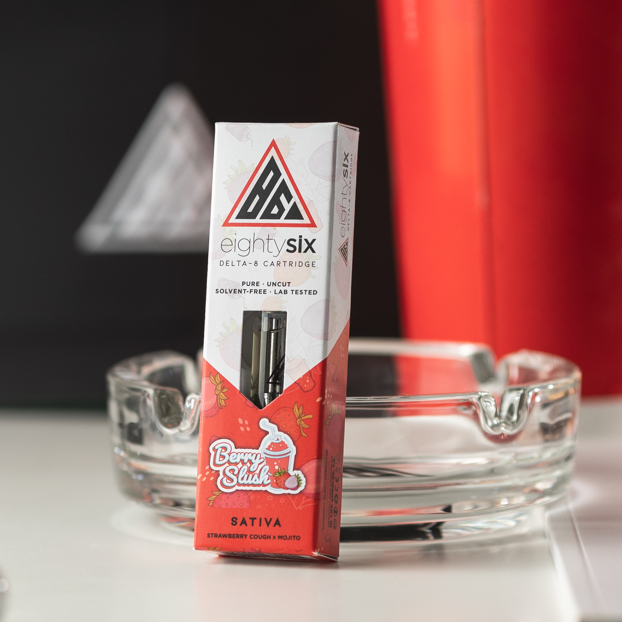 Eighty Six Berry Slush Delta-8 THC Vape Cartridge (Strawberry Cough) Best Price