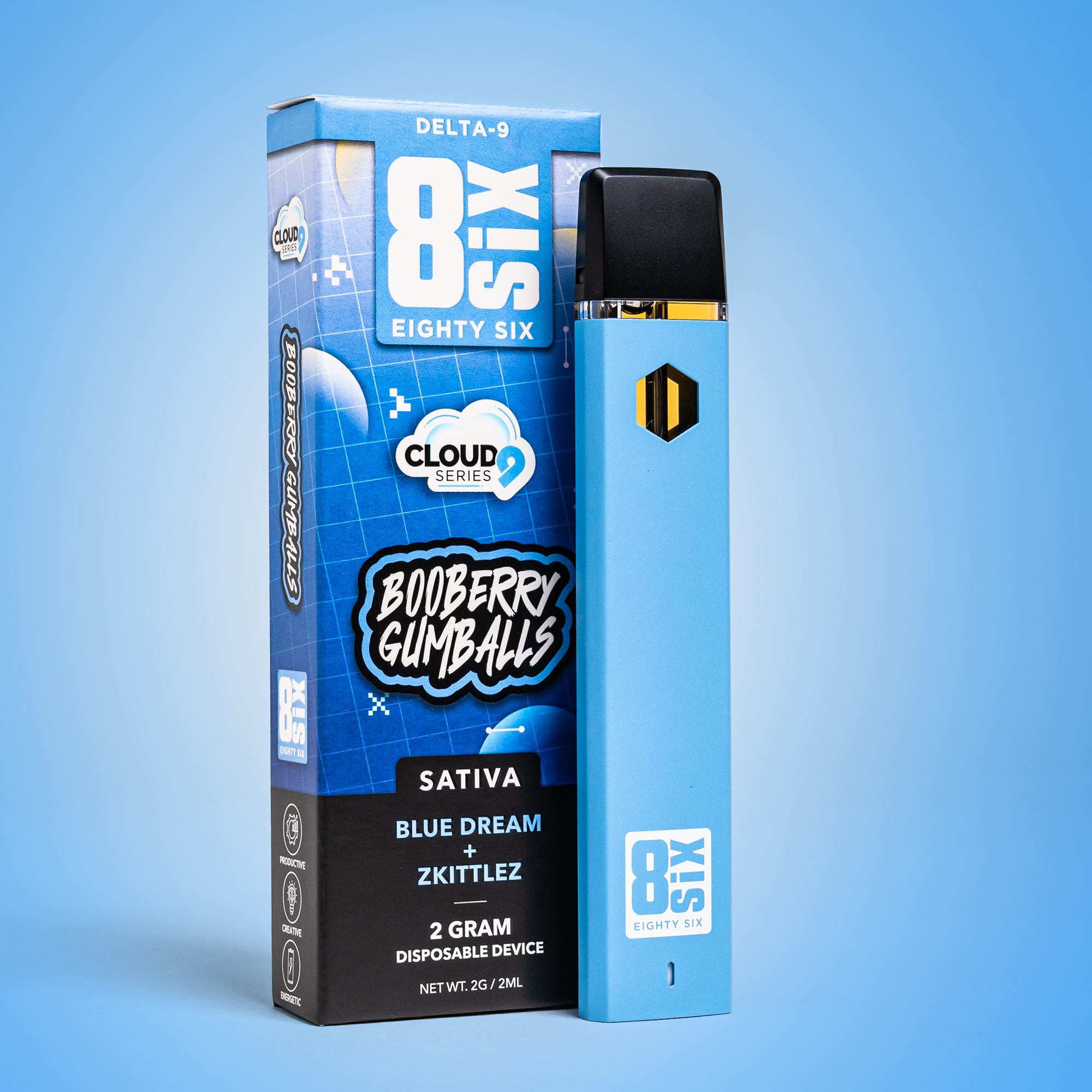 Eighty Six Booberry Gumballs Delta-9 THC 2G Disposable (Blue Dream) Best Price