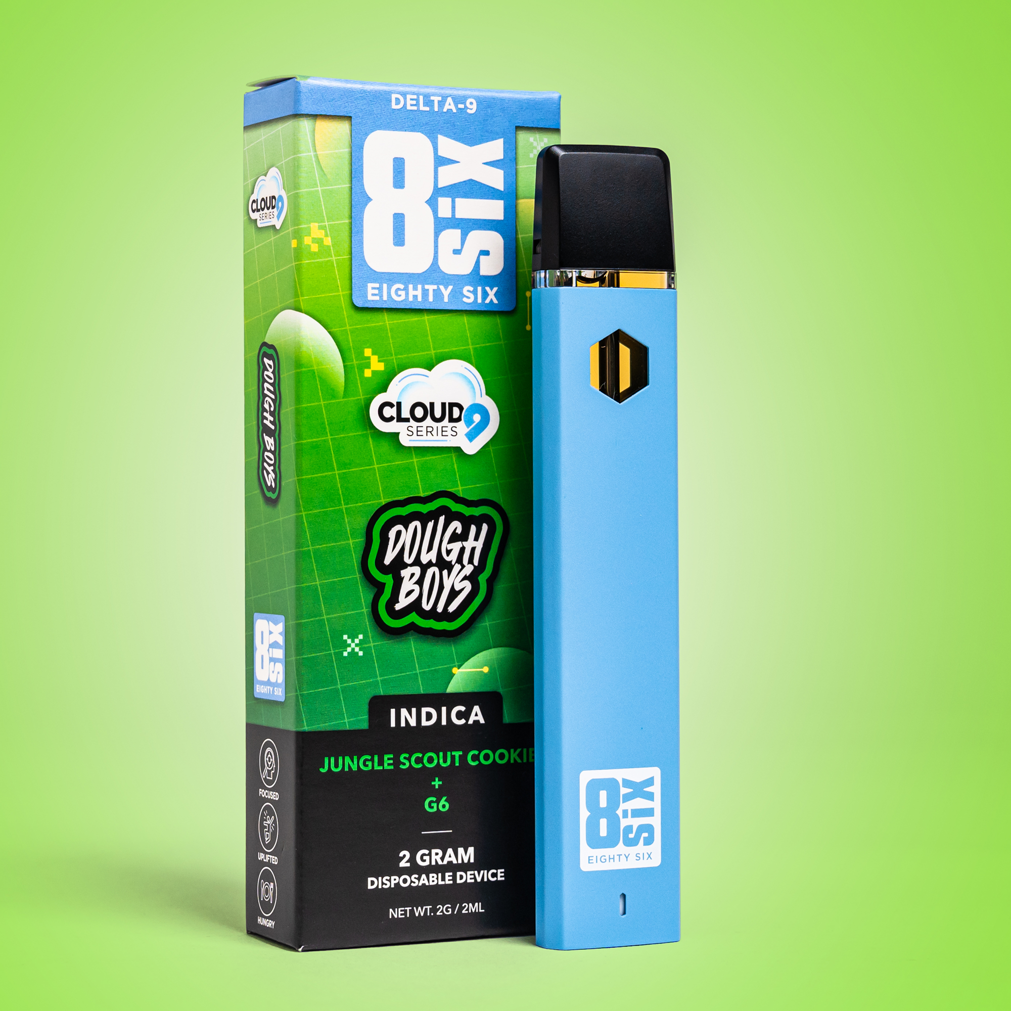 Eighty Six Dough Boys Delta-9 THC 2G Disposable (Jungle Scout Cookies) Best Price