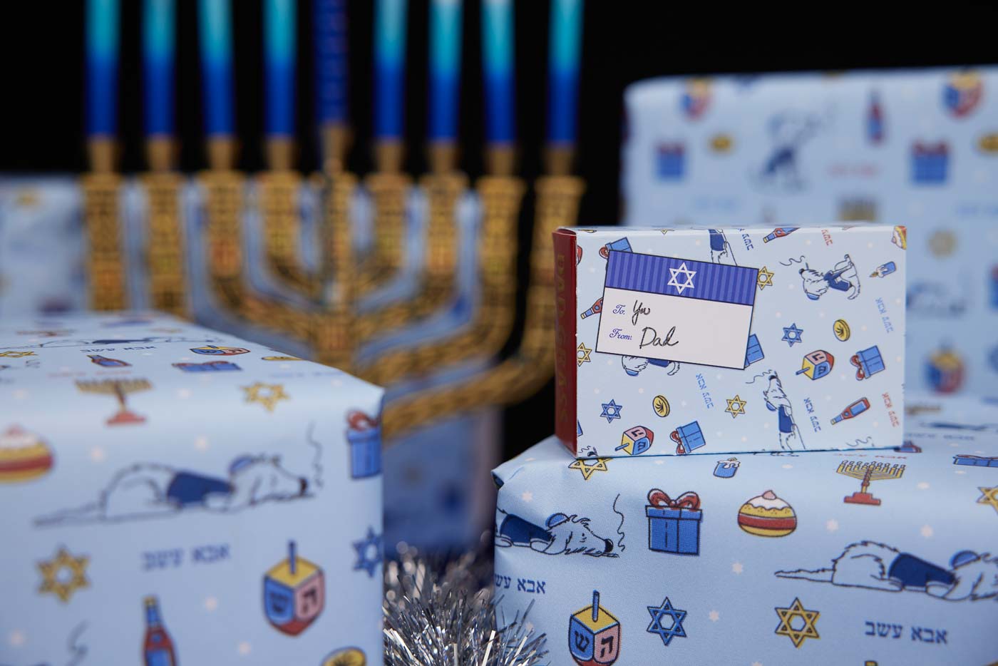 DadGrass Chanukah Gift Wrap 5 Pack Dad Stash Best Price