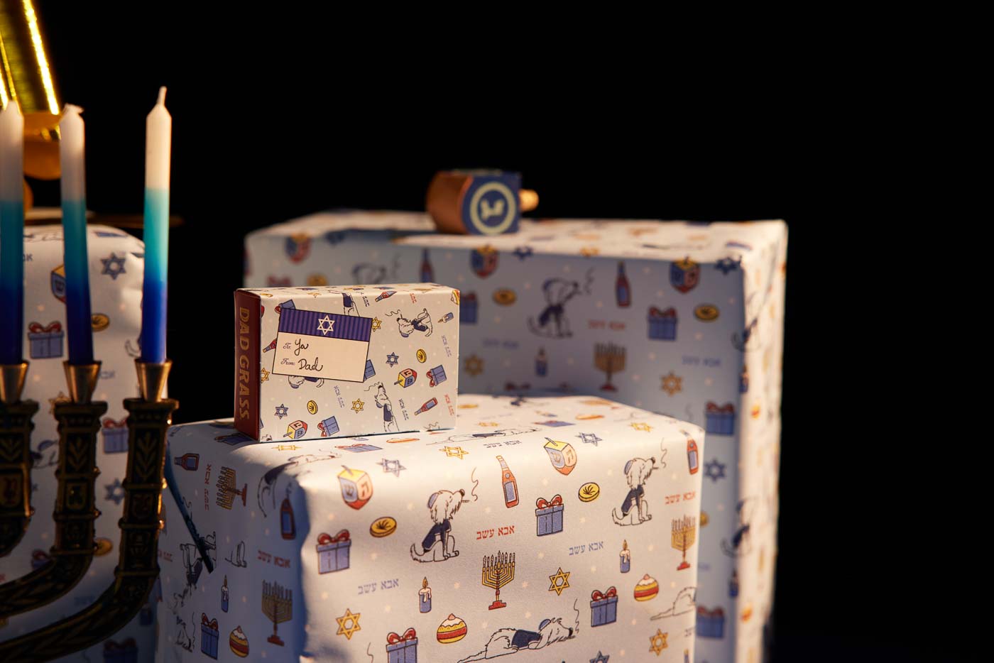 DadGrass Chanukah Gift Wrap 5 Pack Dad Stash Best Price