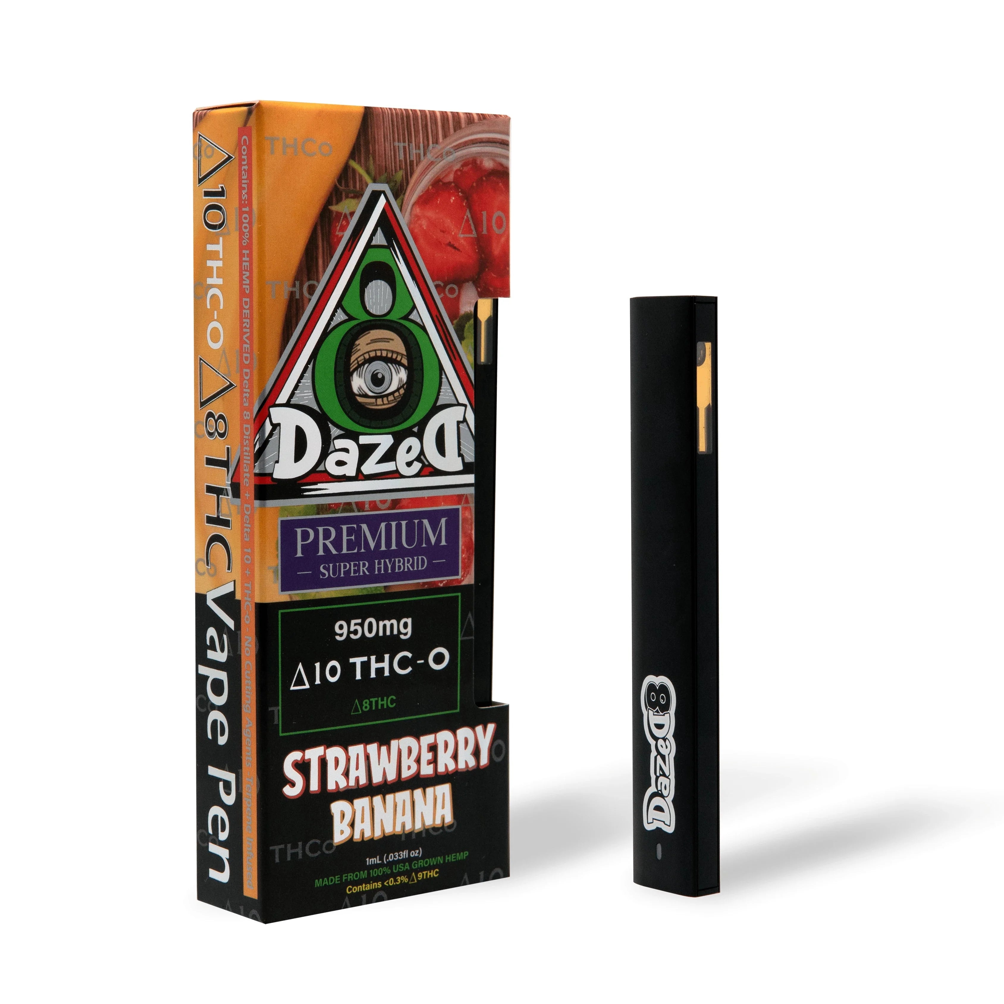 DazeD8 Strawberry Banana Delta 10 THC-O Disposable (1g) Best Price