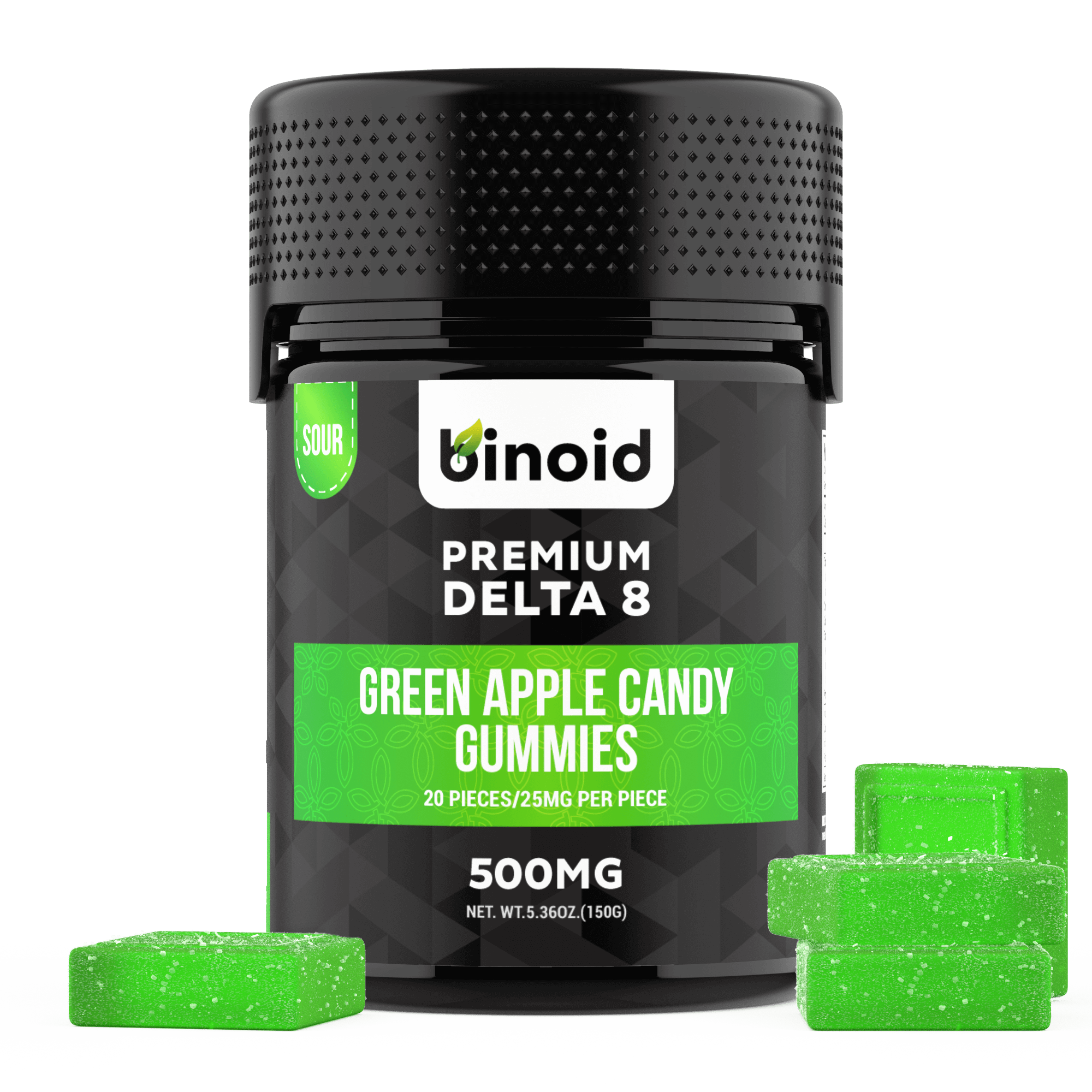 Binoid Delta 8 THC Gummies - Green Apple Candy Best Price