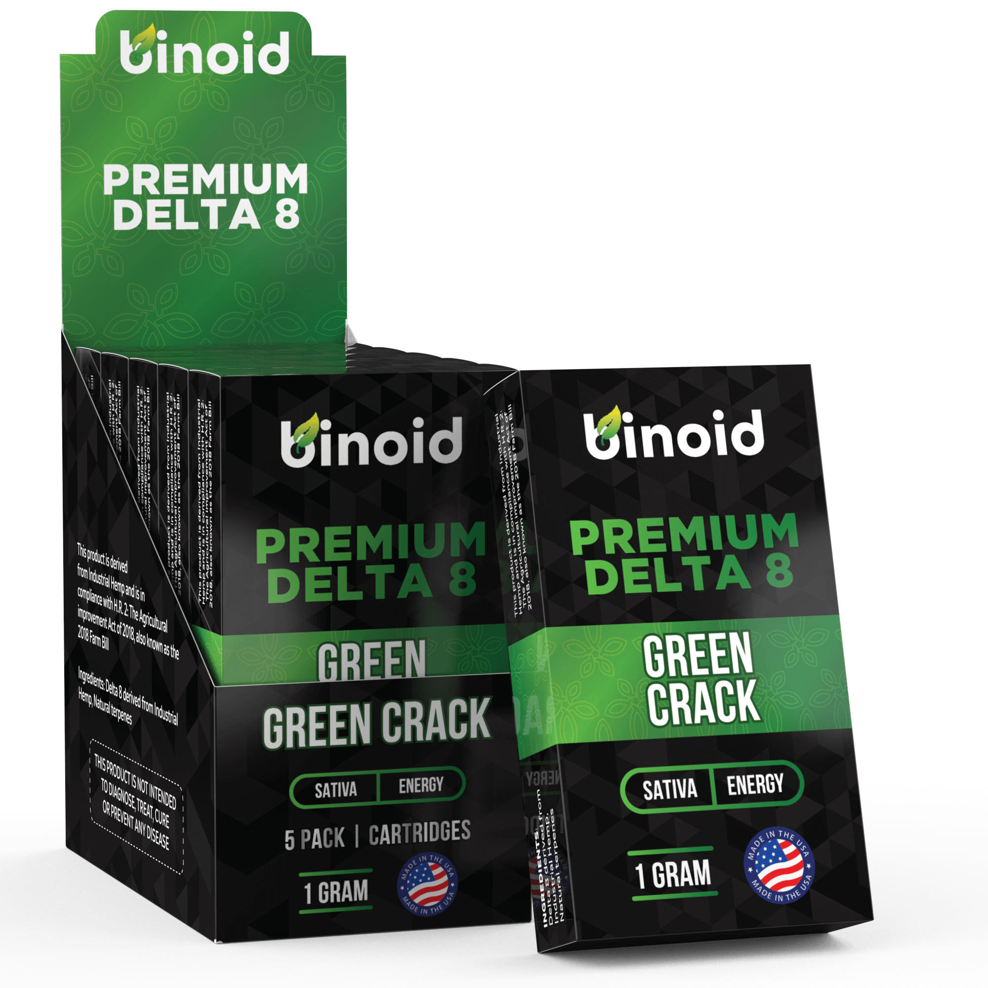 Binoid Delta 8 THC Vape Cartridge - Green Crack Best Price