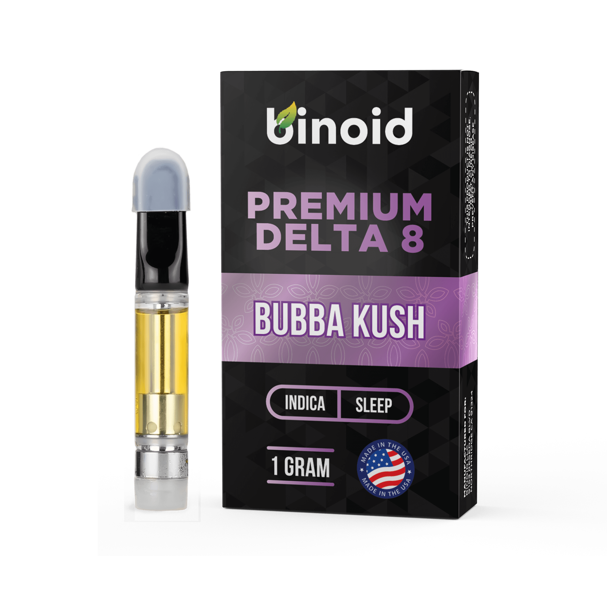 Binoid Delta 8 THC Vape Cartridge - Bubba Kush Best Price