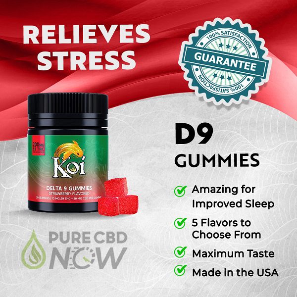 Koi Delta 9 THC Gummies – 200mg ∆9 THC + 400mg CBD Best Price