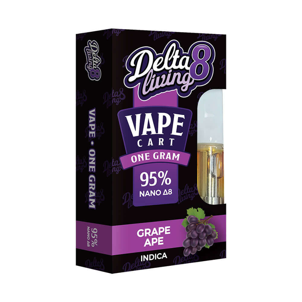 CBD Living | Grape Ape Indica Delta 8 Vape Cartridge 950mg Best Price