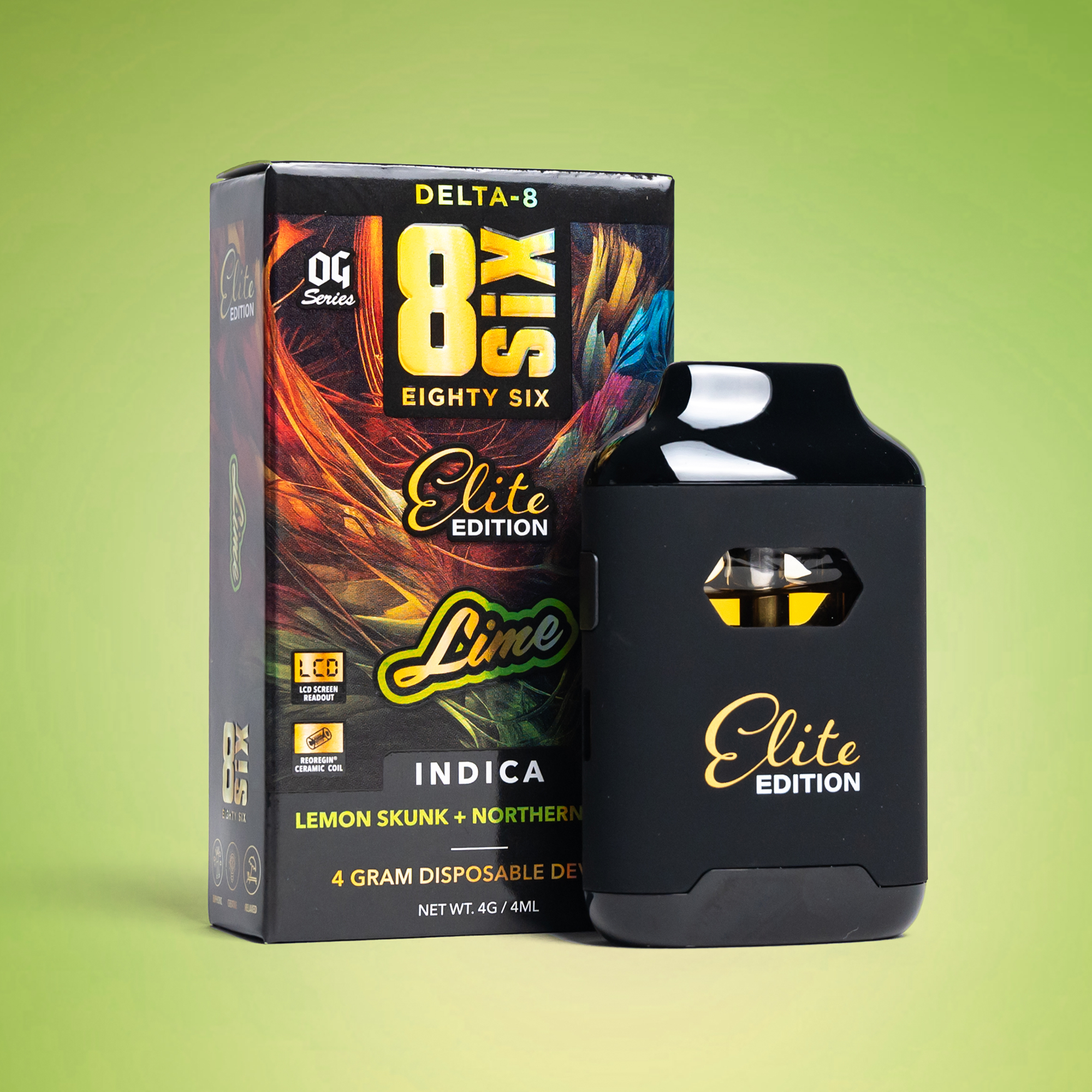 Eighty Six Lime Elite Edition Delta-8 THC 4G Disposable (Lemon Skunk) Best Price