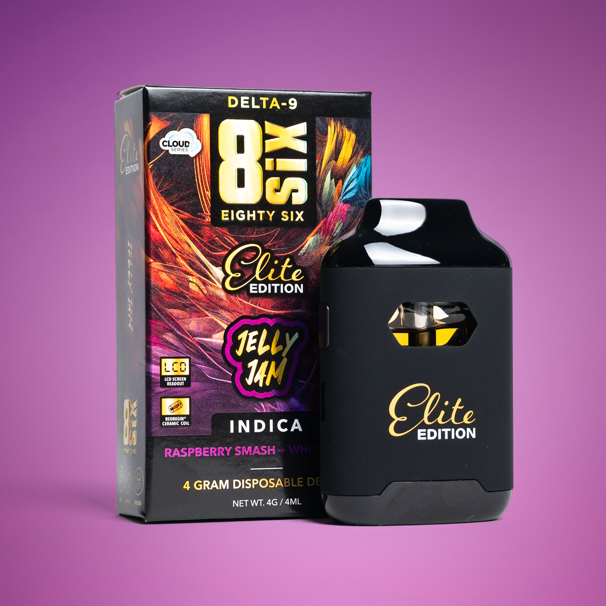 Eighty Six Jelly Jam Elite Edition Delta-9 THC 4G Disposable (Raspberry Smash) Best Price