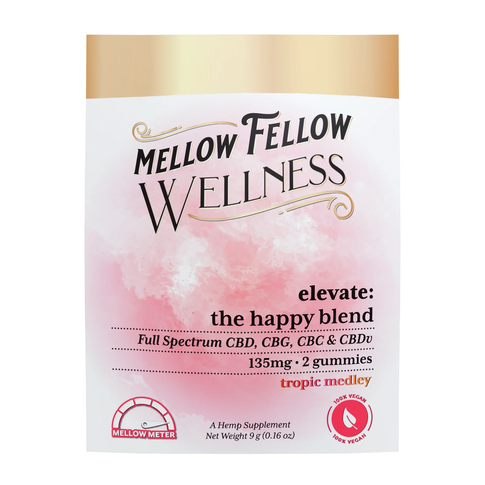 Mellow Fellow Wellness Gummies - Elevate Blend - Tropic Medley - 80mg Best Price