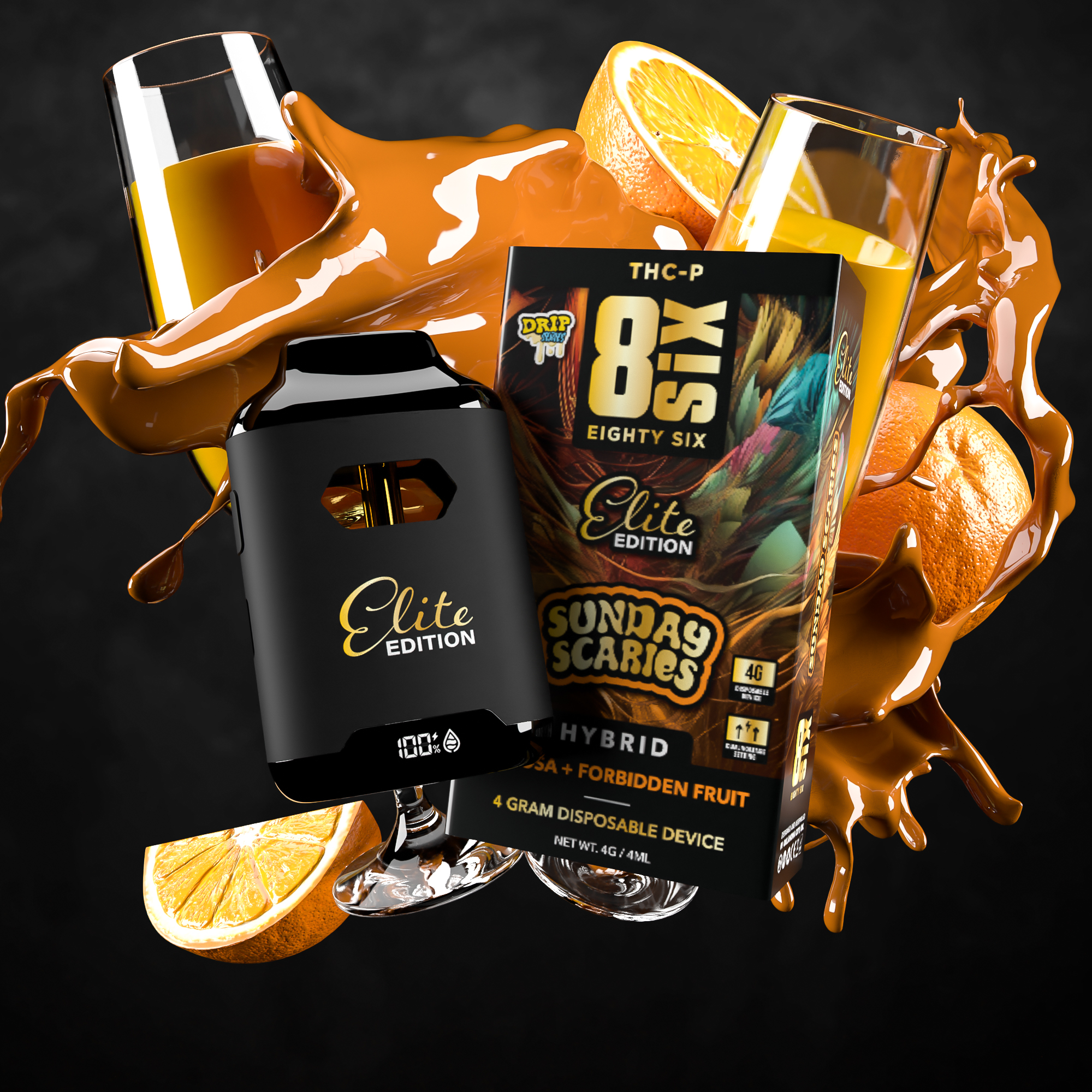 Eighty Six Sunday Scaries Elite Edition THC-P 4G Disposable (Mimosa) Best Price