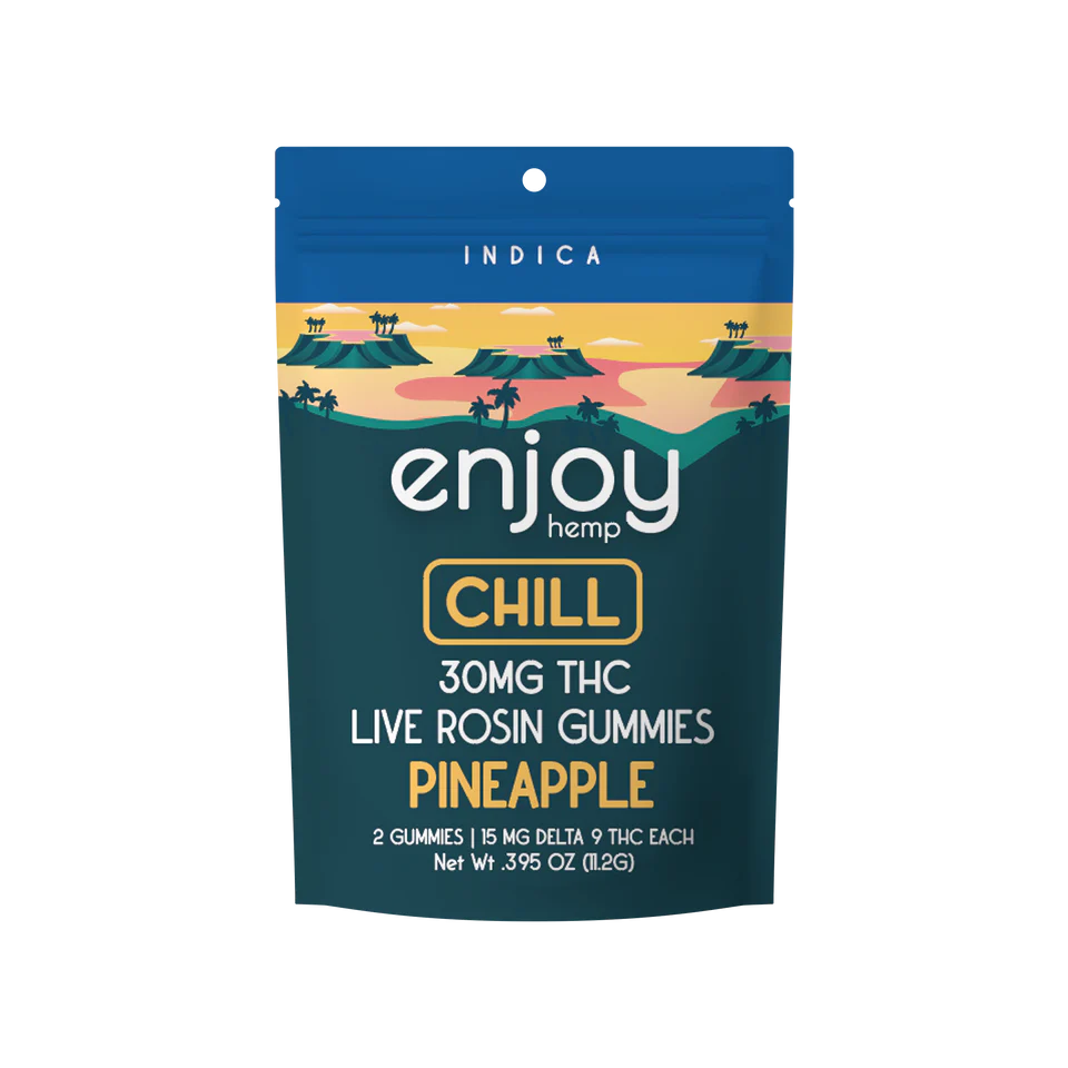 Enjoy Hemp Live Rosin 30 mg Delta 9 THC Gummies for Chill - Indica-Infused Pineapple Best Price
