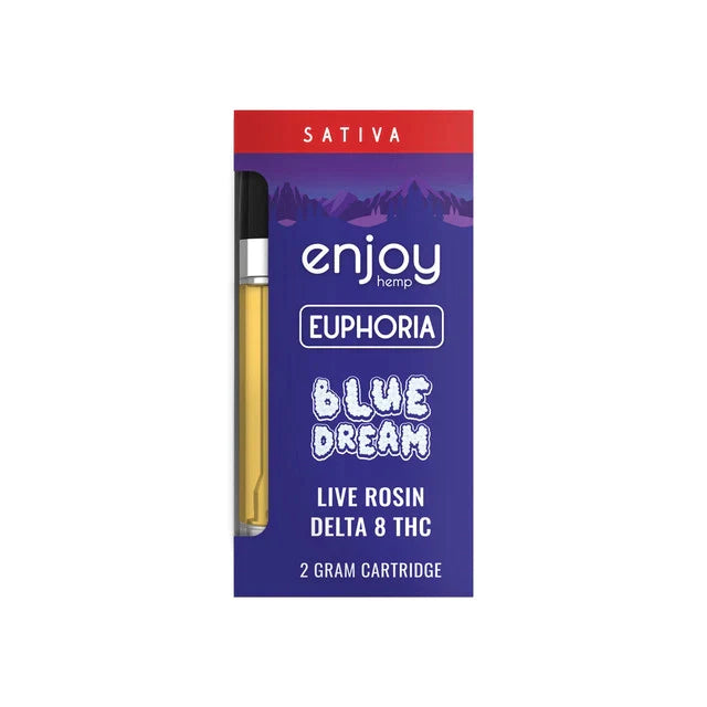 Enjoy Hemp Live Rosin Delta 8 THC 2 Gram Cartridge for Euphoria - BlueDream Sativa Best Price