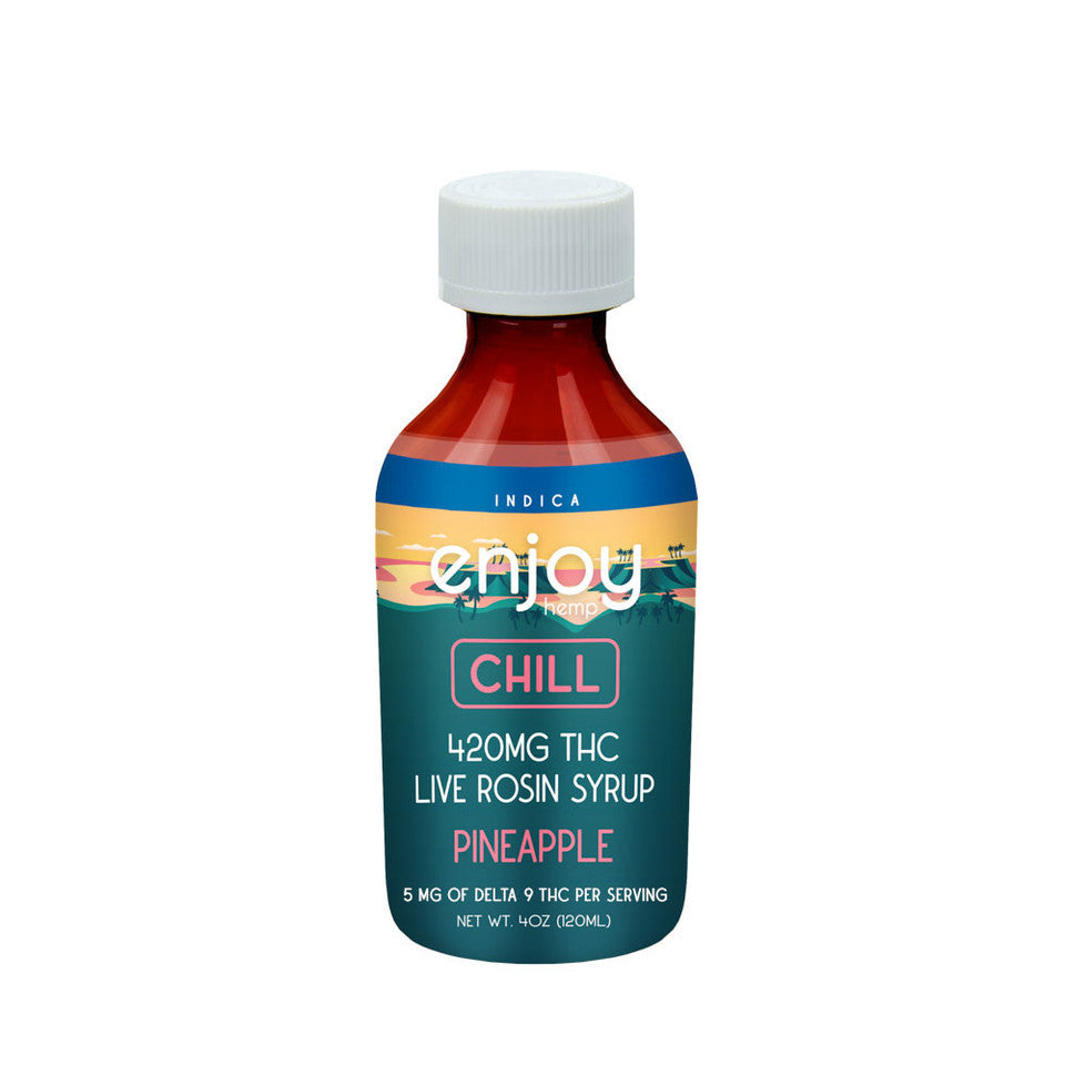 Enjoy Hemp Chill Delta 9 THC Live Rosin Syrup 420mg - Pineapple (Indica) Best Price