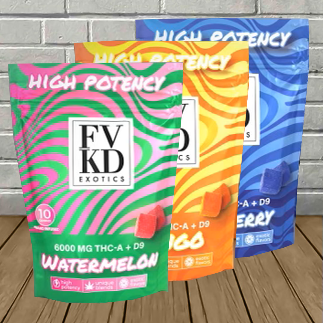 FVKD Exotics High Potency THCa + D9 Gummies 6000mg Best Price