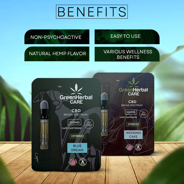 Green Herbal Care GHC CBD Broad Spectrum Vape Cartridge Best Price