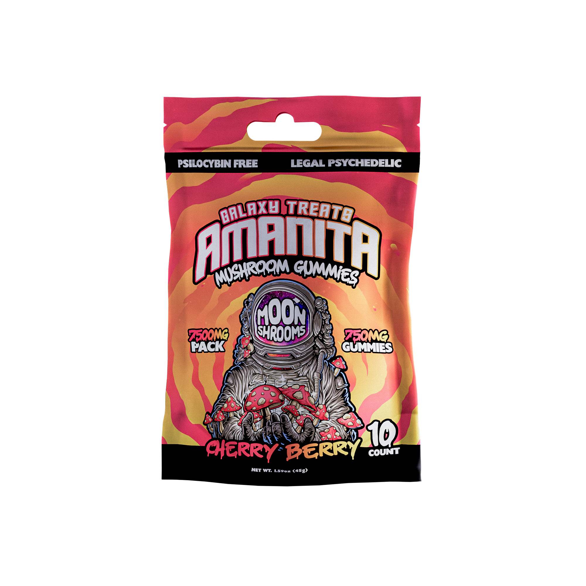 Cherry Berry Moon Shrooms 7500mg Amanita Mushroom Gummies (10ct) Best Price