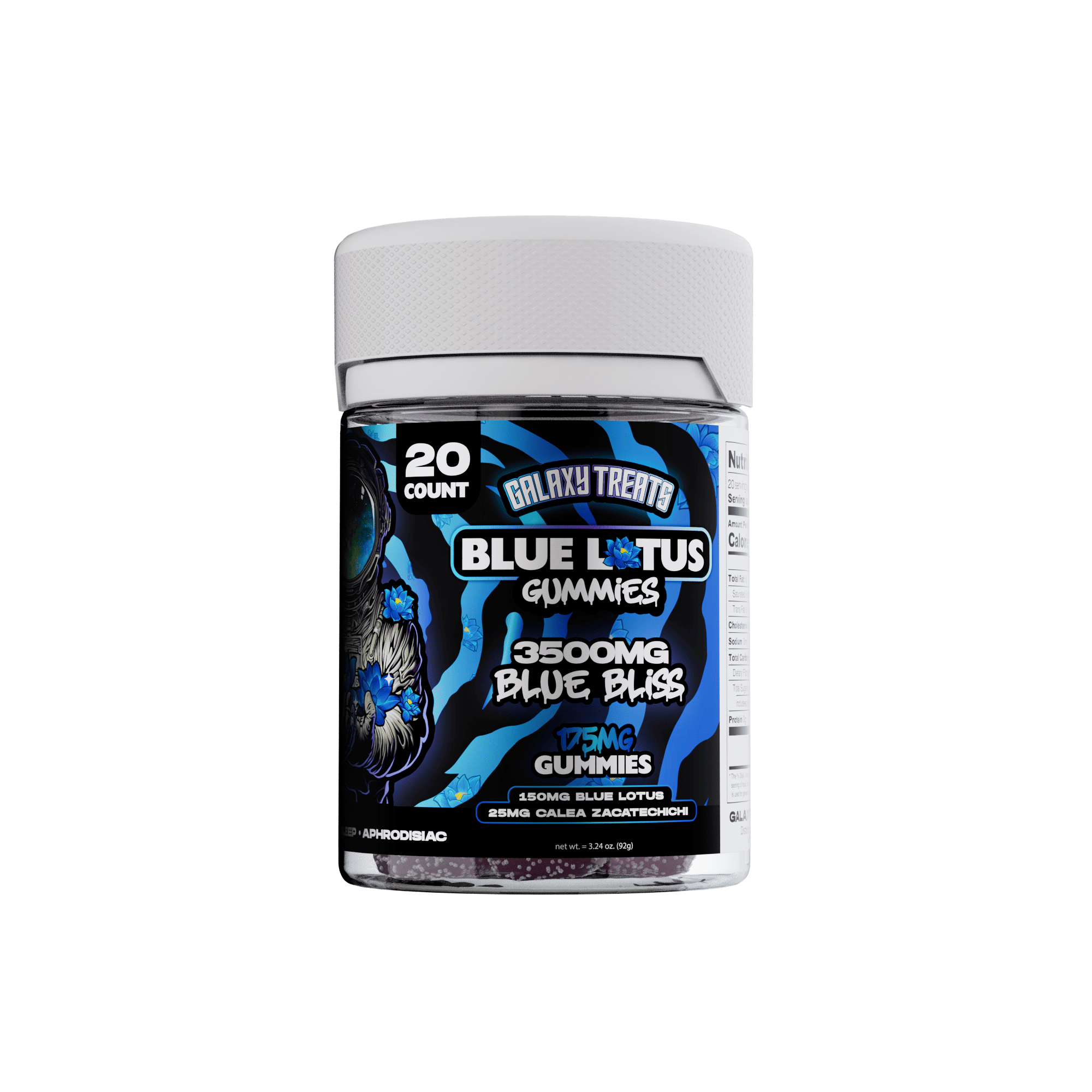 Galaxy Treats Blue Bliss 3500mg Blue Lotus Gummies Best Price