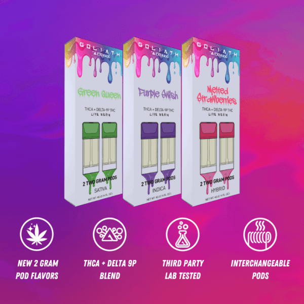 Delta Extrax THCa + Delta-9p 2G Pods Duo | Goliath Collection Best Price