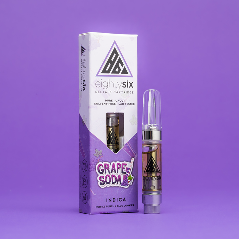 Eighty Six Grape Soda Delta-8 THC Vape Cartridge (Purple Punch) Best Price