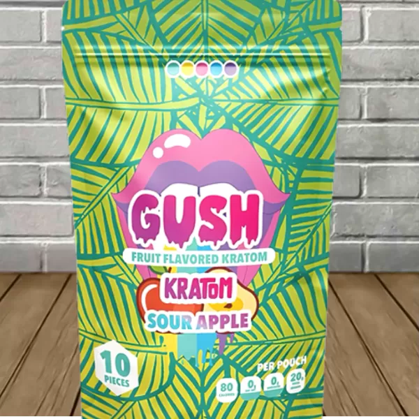 Gush Fruit Flavored Kratom Extract Gummies 200mg Best Price