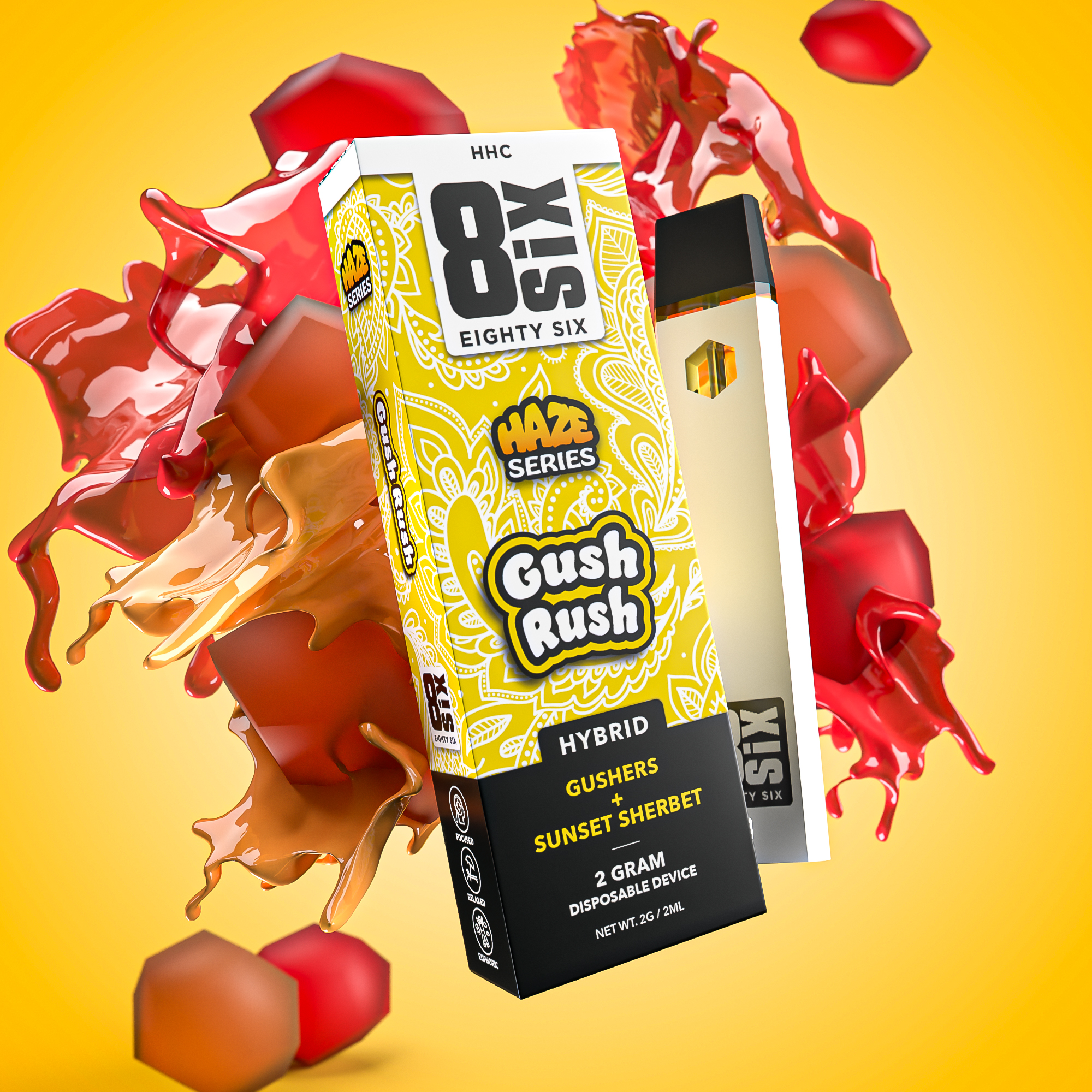 Eighty Six Gush Rush HHC 2G Disposable (Gushers) Best Price