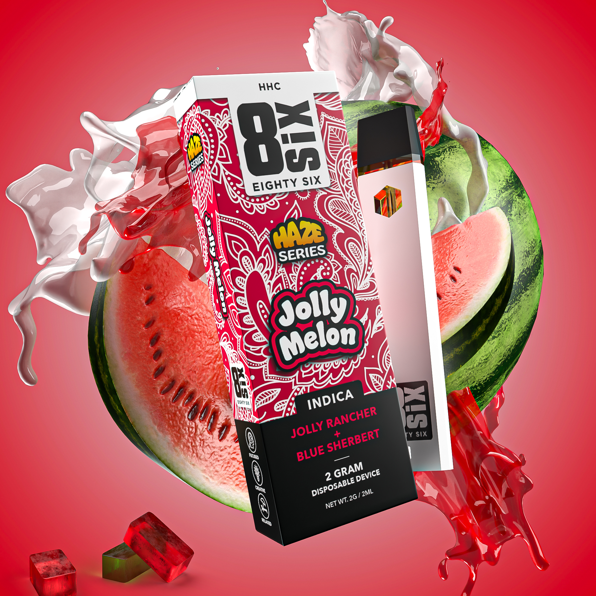 Eighty Six Jolly Melon HHC 2G Disposable (Jolly Rancher) Best Price