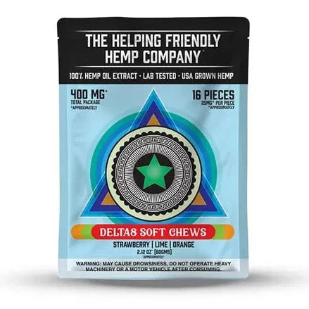 Delta 8 THC Soft Chews by The Helping Friendly (400mg) Best Price