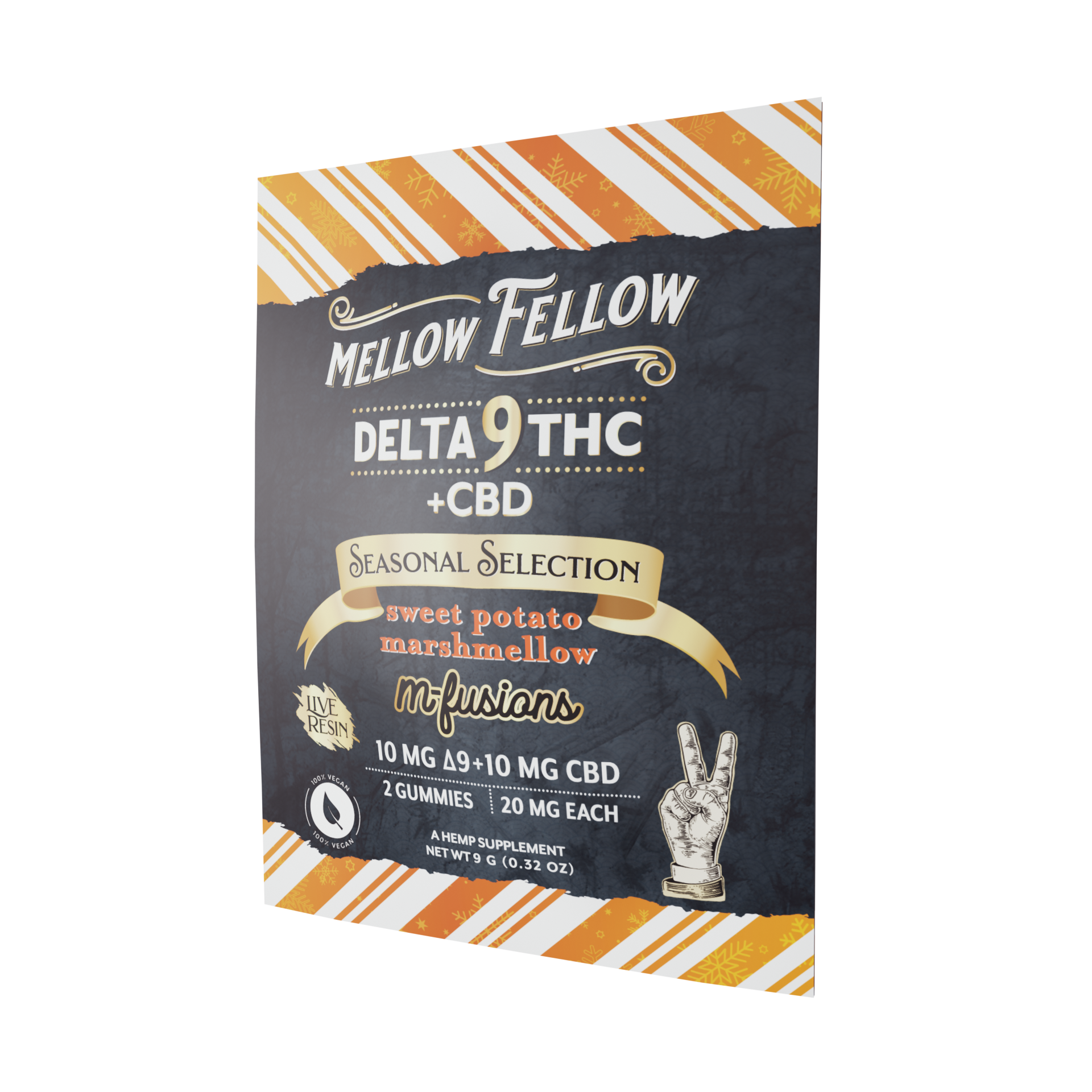 Mellow Fellow Live Resin Delta 9 Edibles - Seasonal Selections - Sweet Potato Marshmellow Best Price