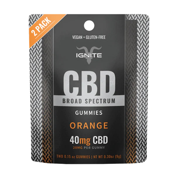 IGNITE CBD - CBD Edible Broad Spectrum Gummies Orange 20MG Best Price