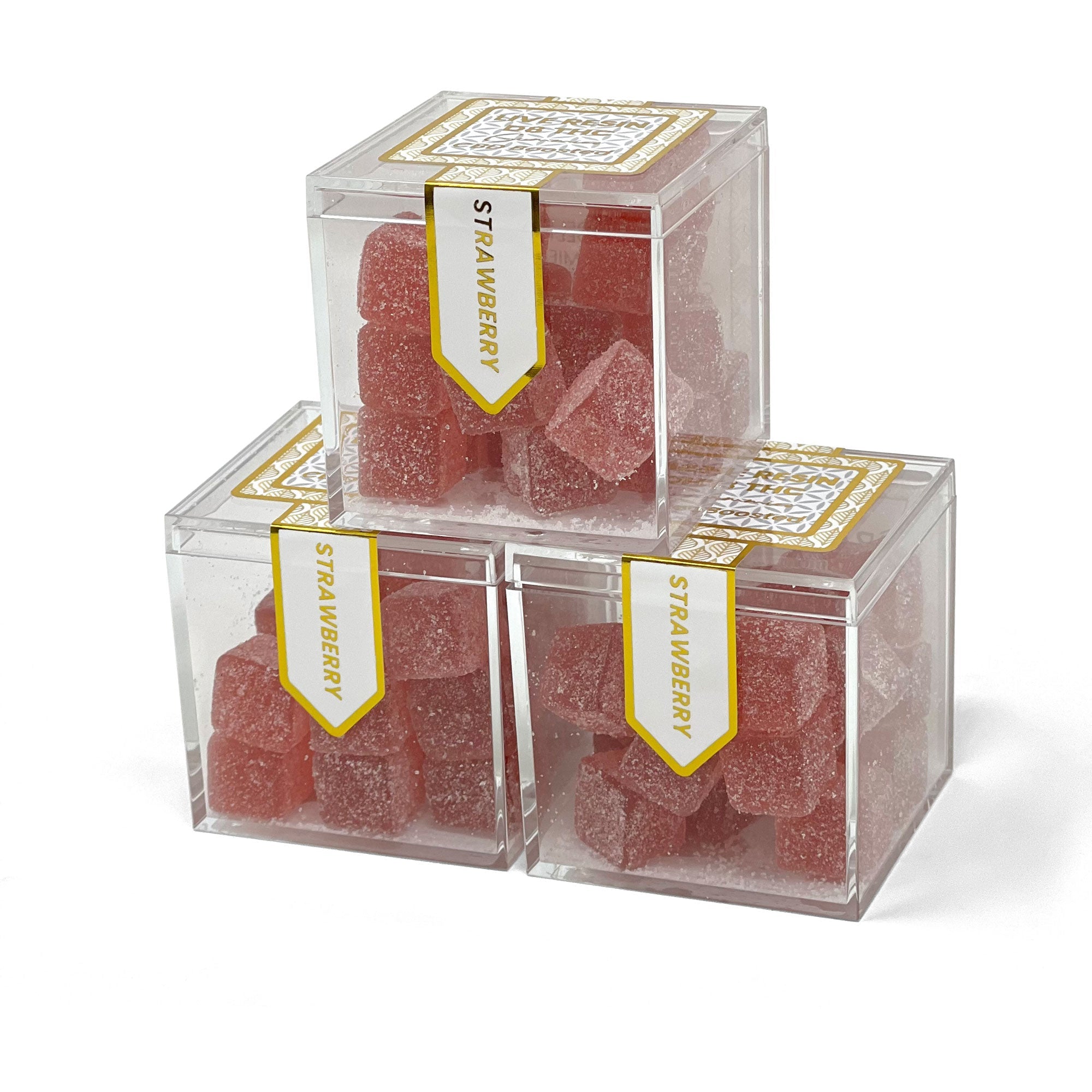 TribeTokes 3-Pack Live Resin Delta 8 THC Gummies | 600mg | CBD-Boosted | Strawberry (Save $20) Best Price