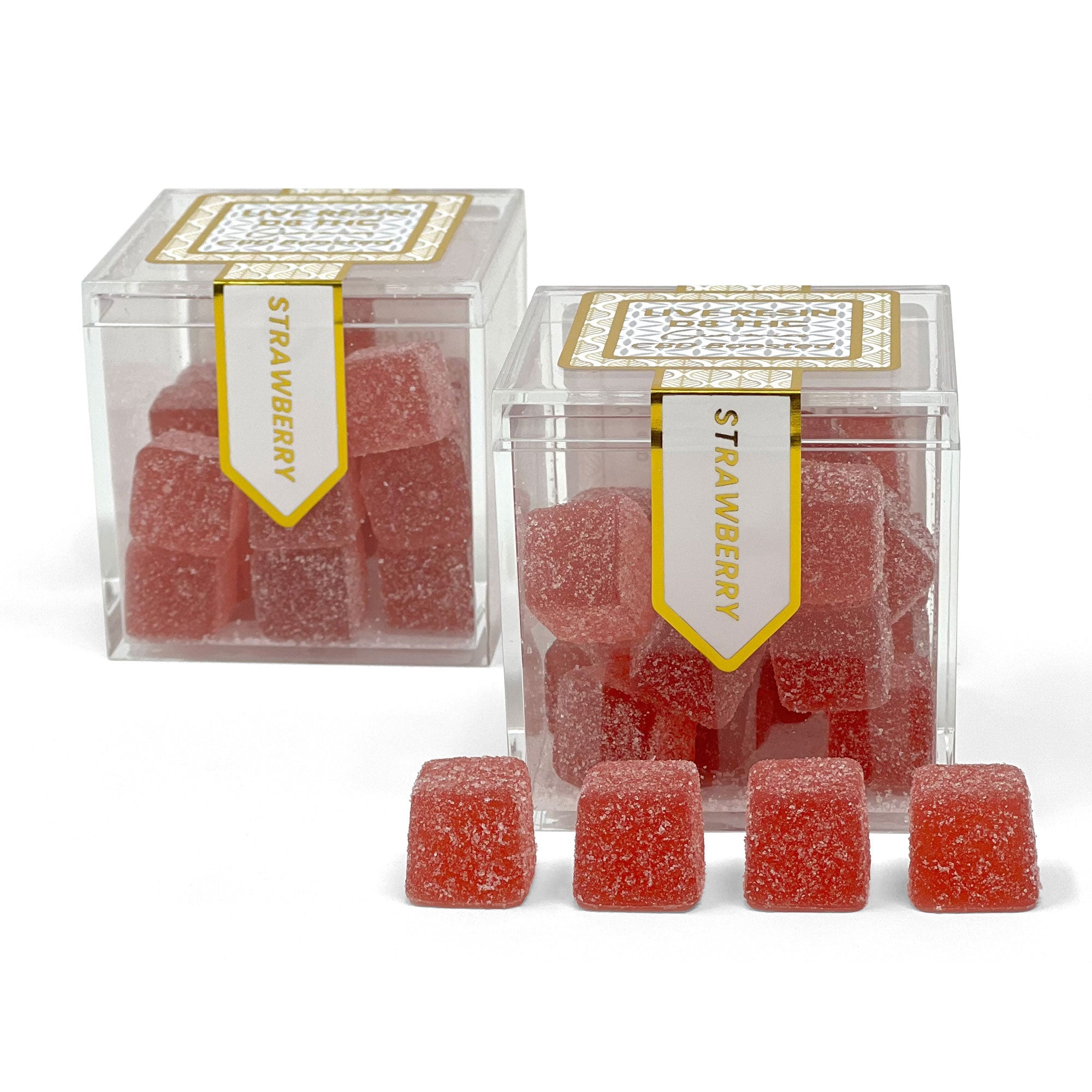 TribeTokes 2-Pack Live Resin Delta 8 THC Gummies | 600mg | CBD-Boosted | Strawberry (Save $10) Best Price