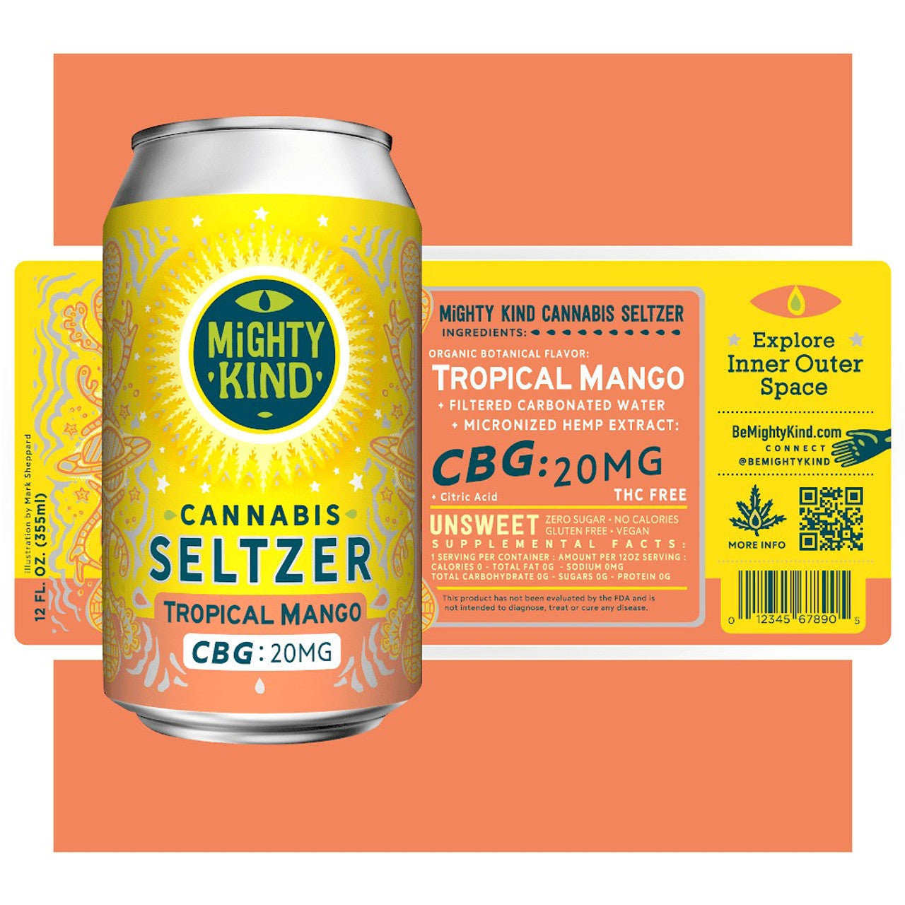 Mighty Kind Tropical Mango CBG Beverage Drinks Best Price