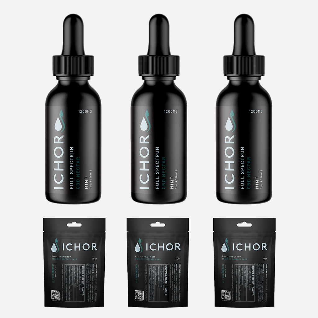Ichor Full Spectrum CBD Nectar Tincture 1200 mg - 3 Pack Best Price