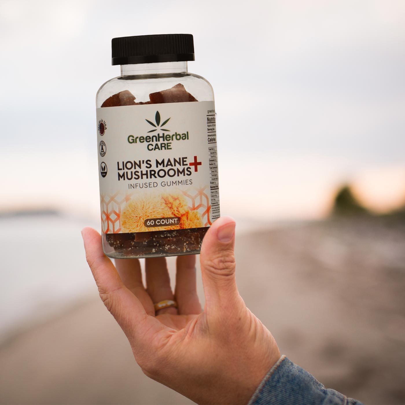 Green Herbal Care Lion's Mane mushrooms Gummies Best Price
