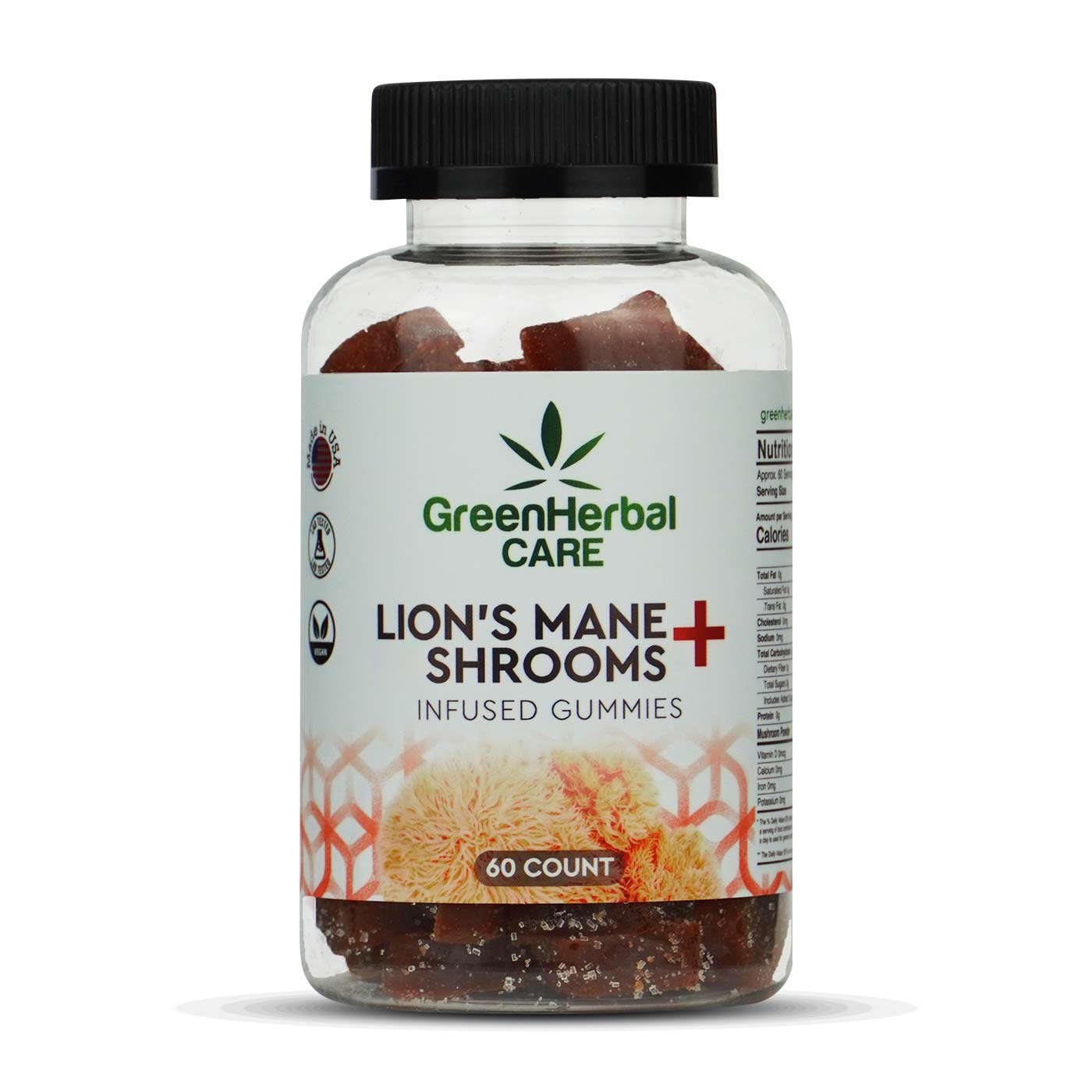 Lion's Mane Shrooms Gummies - Green Herbal Care Best Price