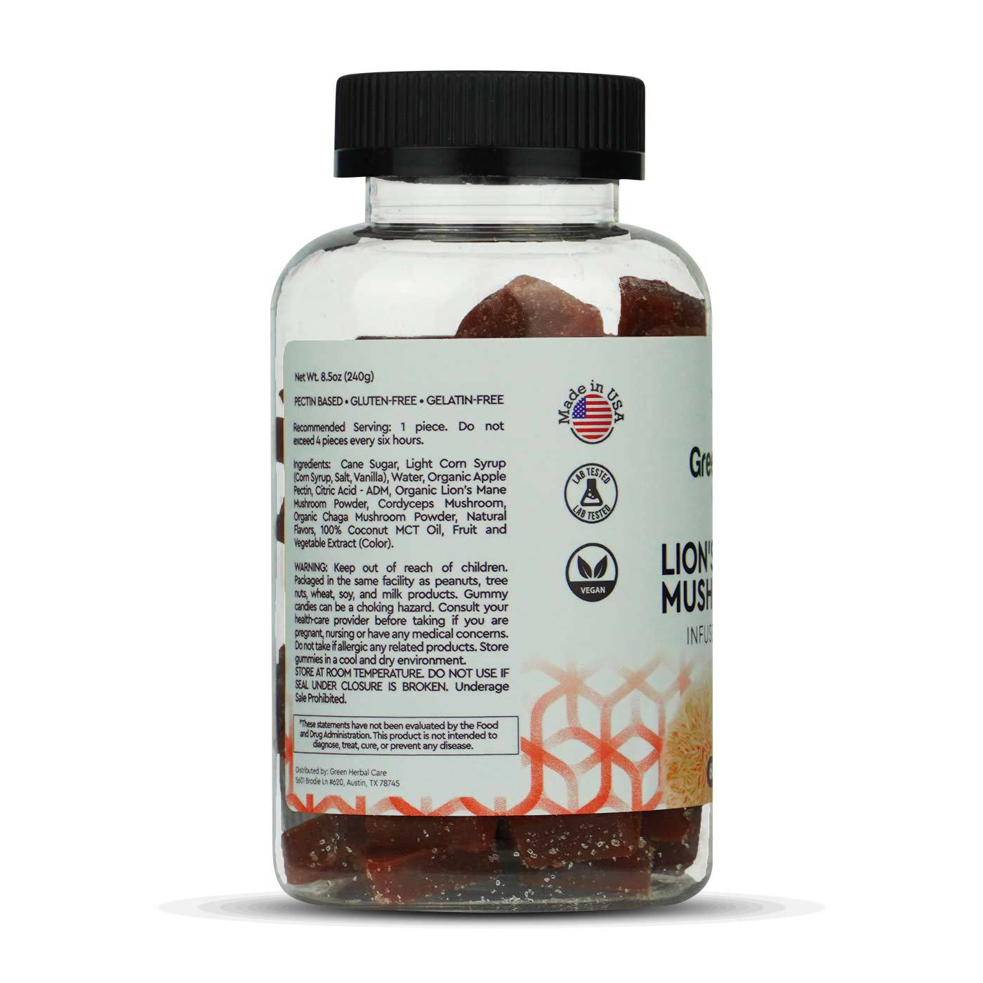 Green Herbal Care Lion's Mane mushrooms Gummies Best Price