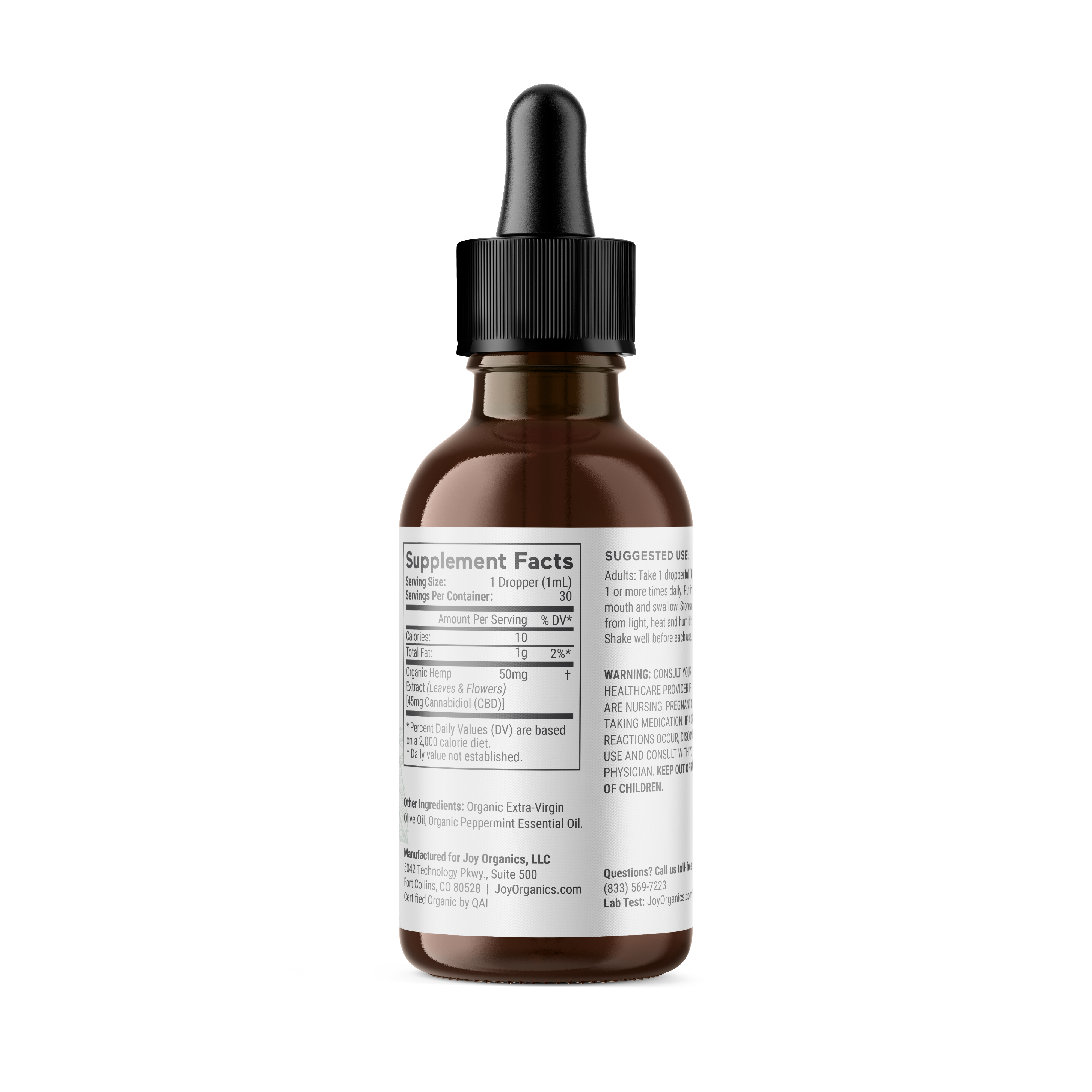 Joy Organics Tranquil Mint: Organic Broad Spectrum CBD Tincture Best Price