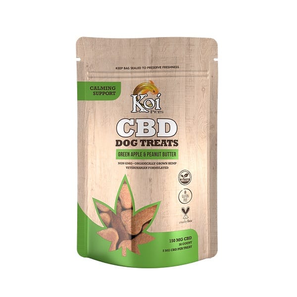 Koi CBD Dog Treats | Calming Support | Green Apple; Peanut Butter 150mg 30ct Best Price