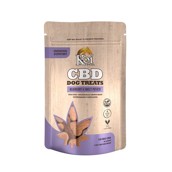 Koi CBD Dog Treats | Immune Support | Blueberry; Sweet Potato 150mg 30ct Best Price