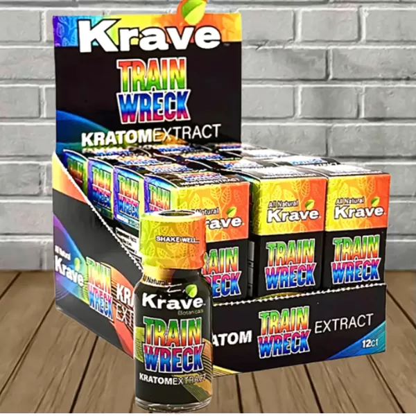 Krave Botanicals Trainwreck Kratom Extract Shot Best Price