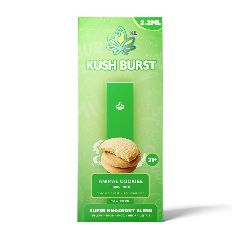 Super Knockout THC Vape Pen with Delta 9 + THC-P + THC-X + HHC- P + Delta 8 – Animal Cookies – Kush Burst Best Price