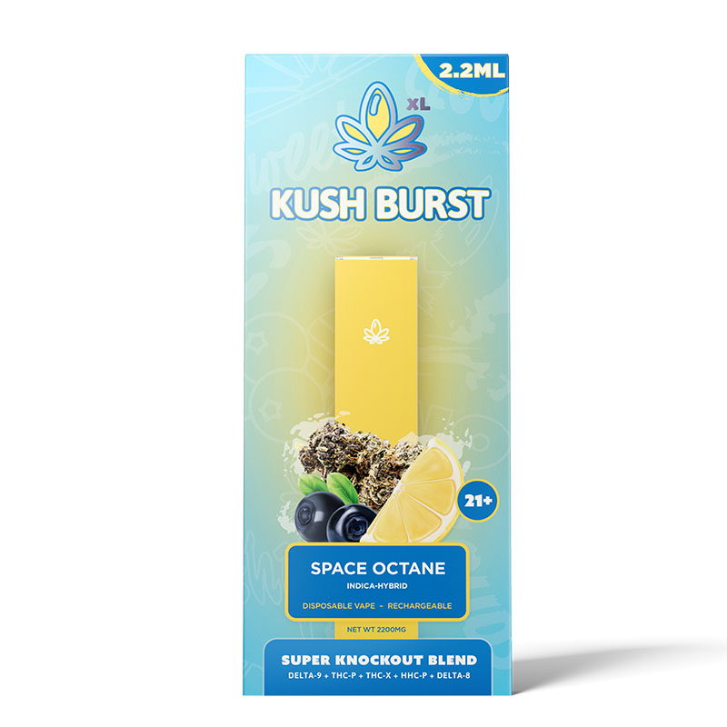 Super Knockout THC Vape Pen with Delta 9 + THC-P + THC-X + HHC- P + Delta 8 – Space Octane – Kush Burst Best Price