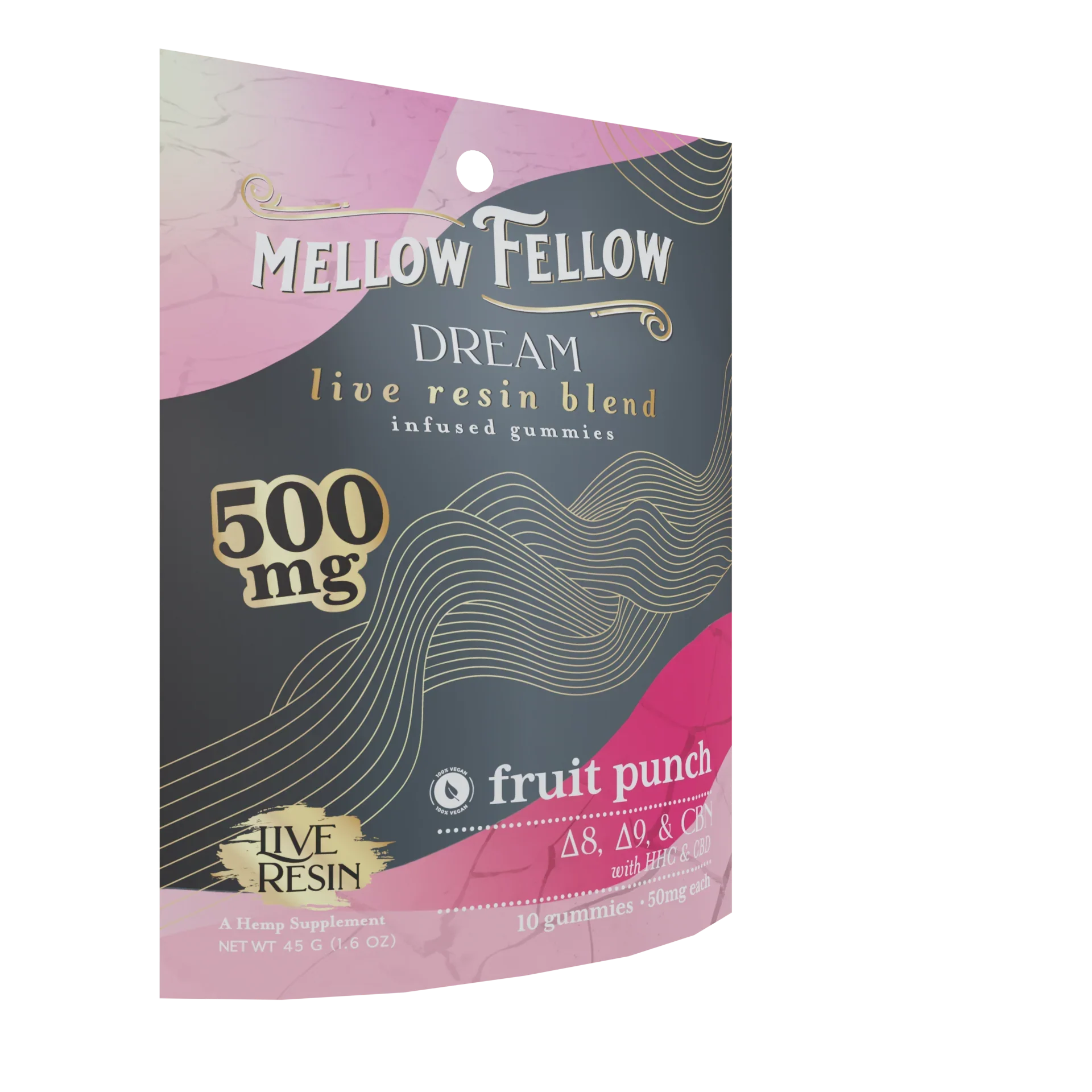 Mellow Fellow Dream Blend Live Resin M-Fusions Edibles Fruit Punch 500mg Best Price