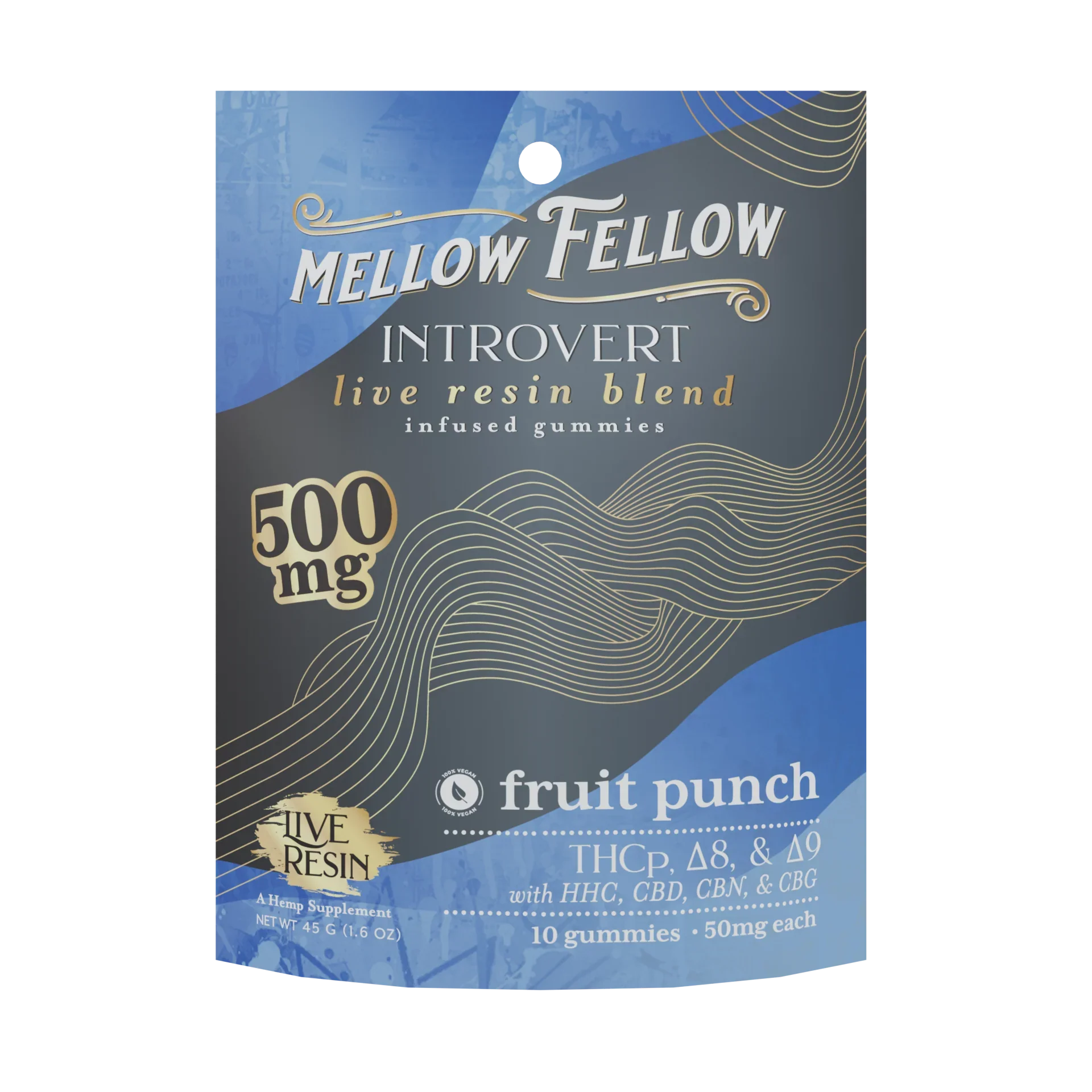 Mellow Fellow Introvert Blend Live Resin M-Fusions Edibles Fruit Punch 500mg Best Price