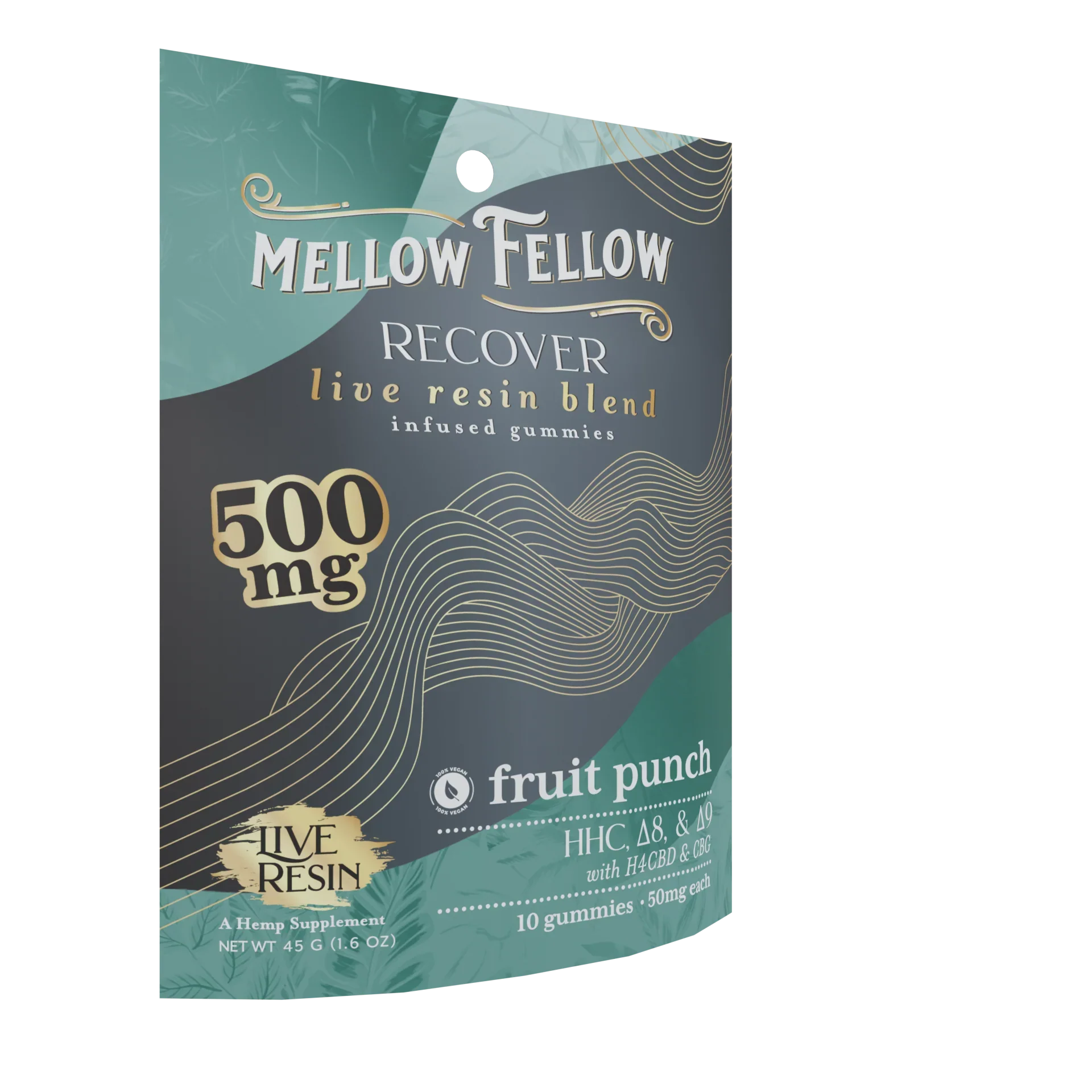 Mellow Fellow Recover Blend Live Resin M-Fusions Edibles Fruit Punch 500mg Best Price