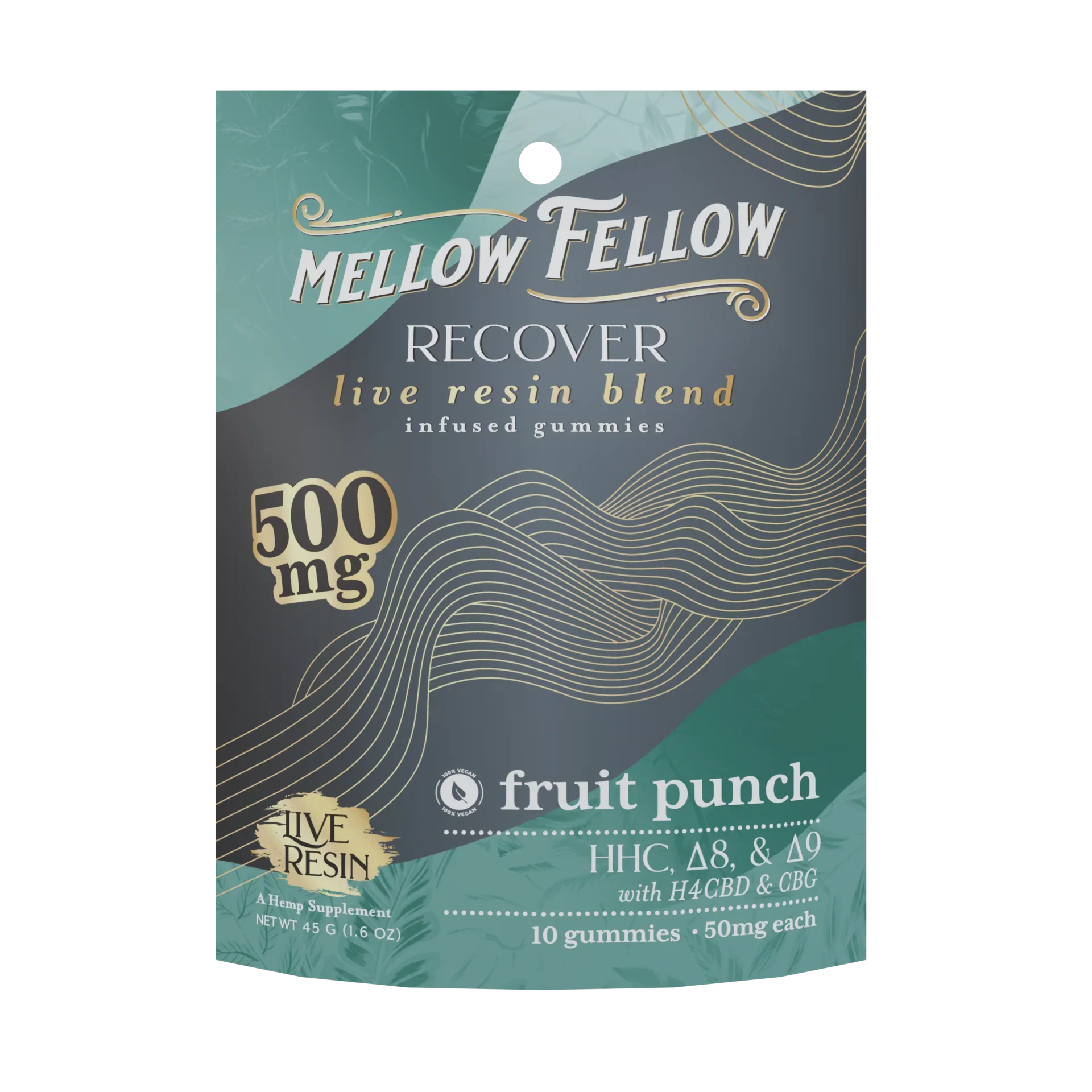Mellow Fellow Recover Blend Live Resin M-Fusions Edibles Fruit Punch 500mg Best Price