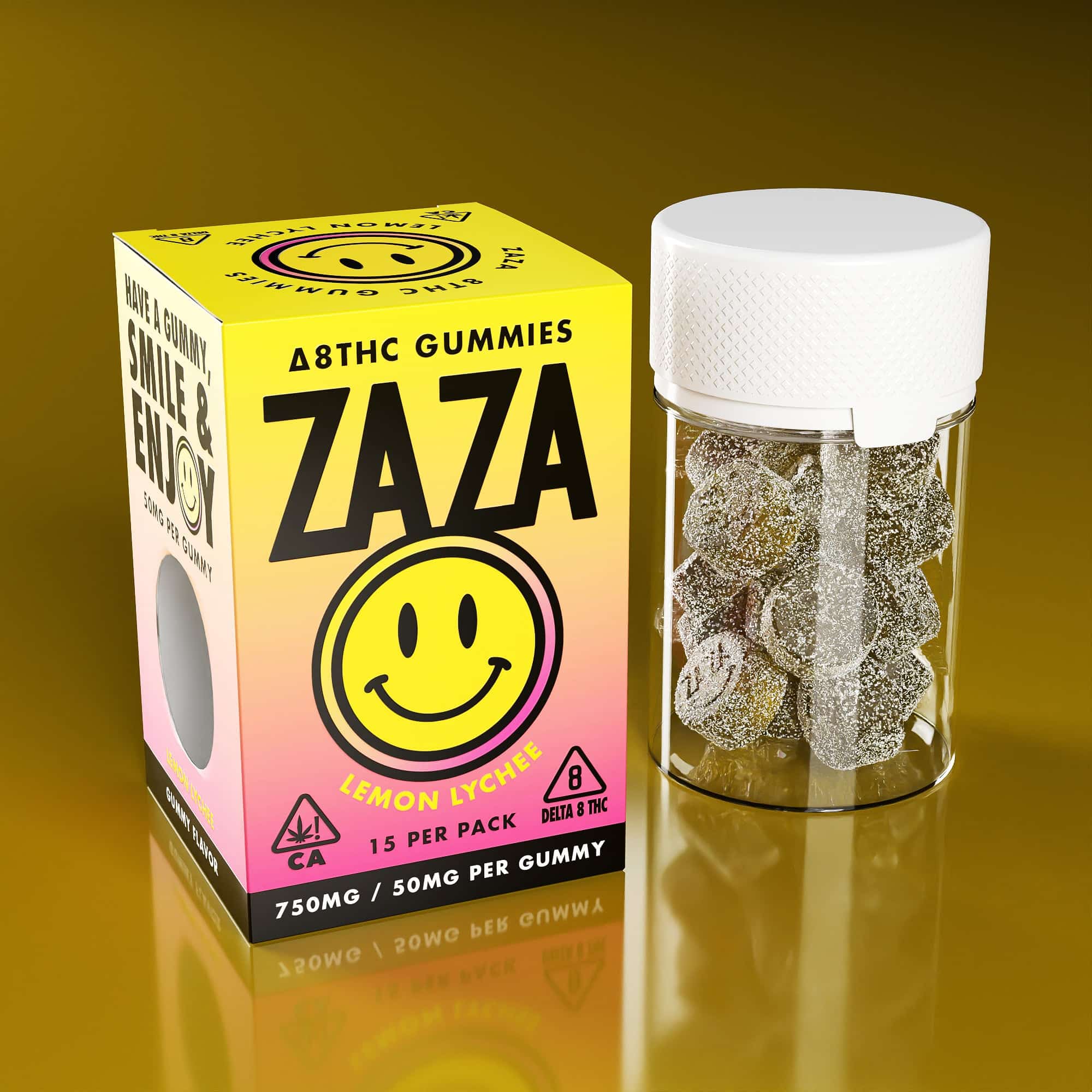 ZAZA 50mg Delta 8 THC Gummies (15pc) Best Price
